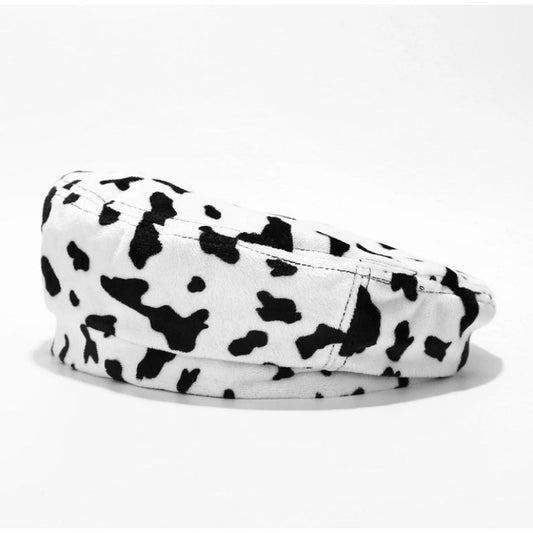 Cow Print Beret