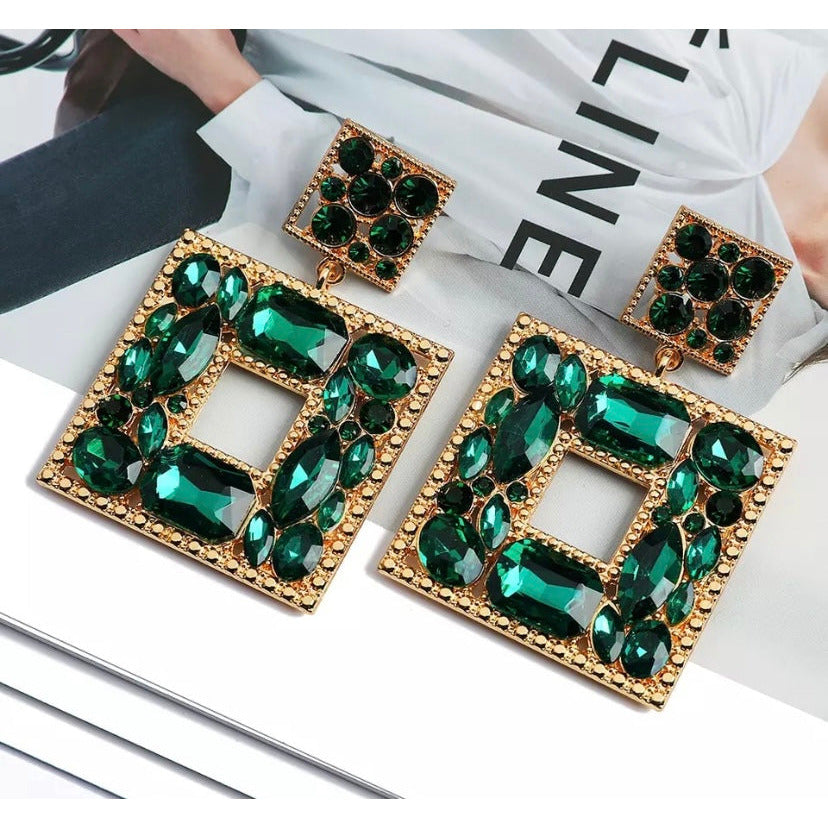 Square Gem Earrings