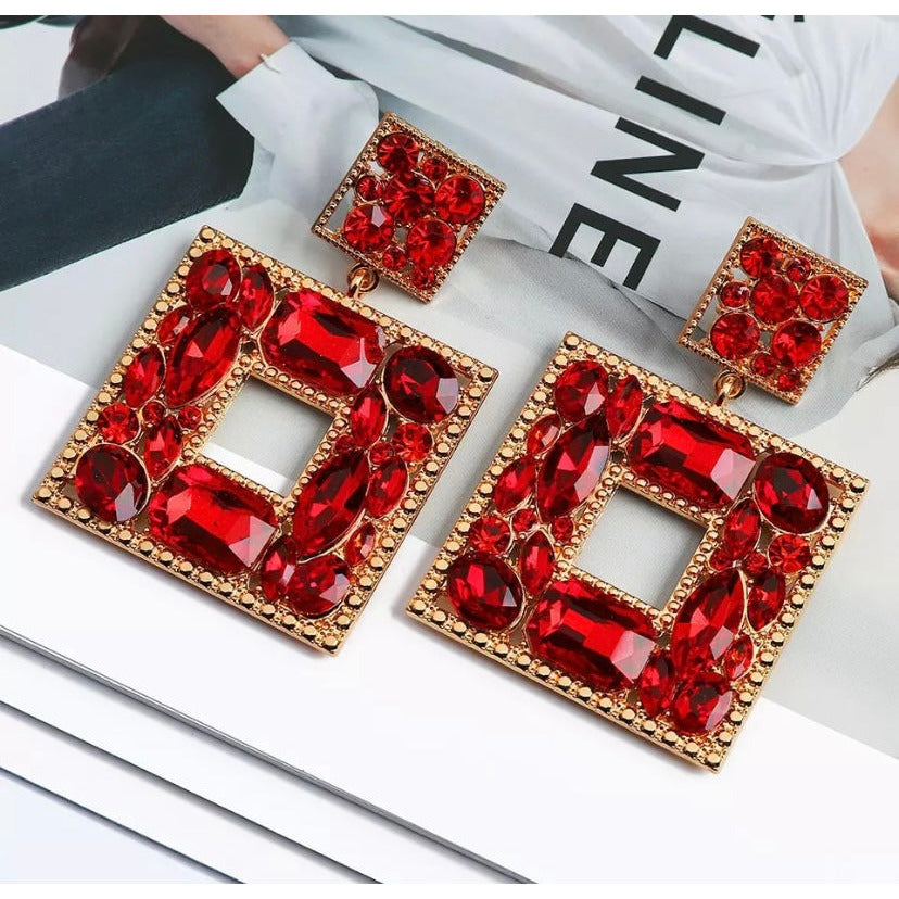 Square Gem Earrings