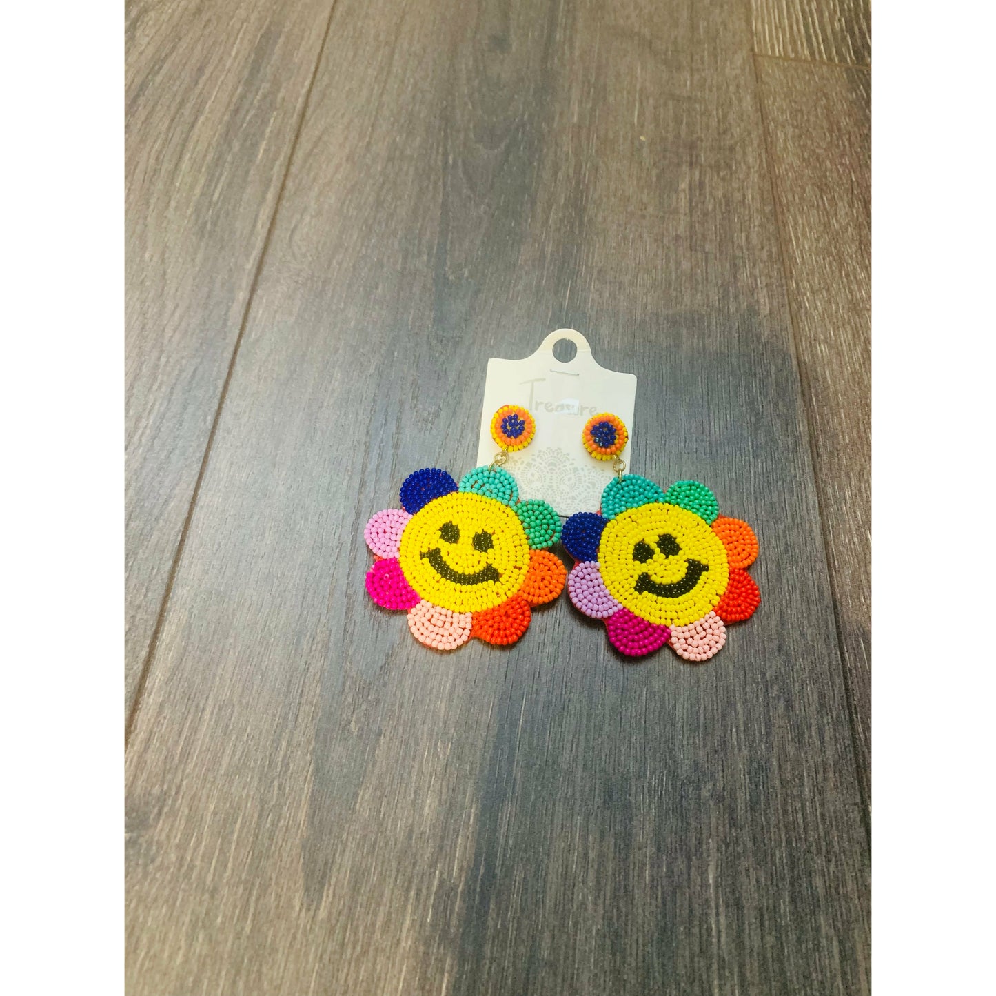 Emoji Flower Earrings