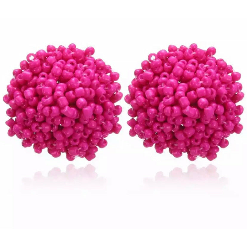 Beaded Stud Earrings