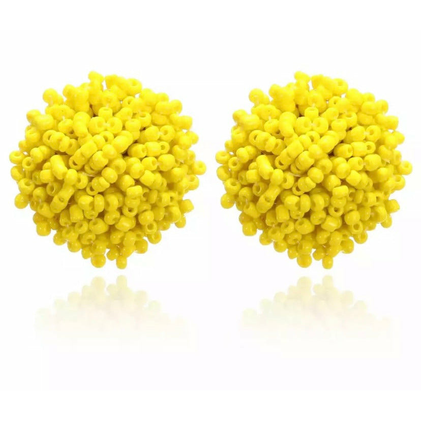 Beaded Stud Earrings