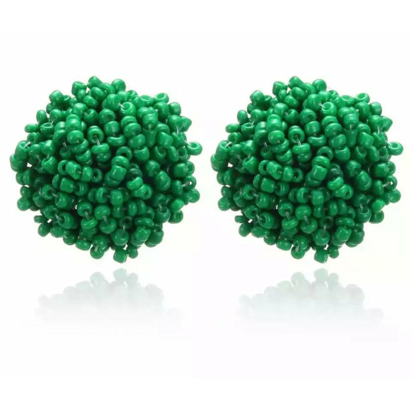 Beaded Stud Earrings