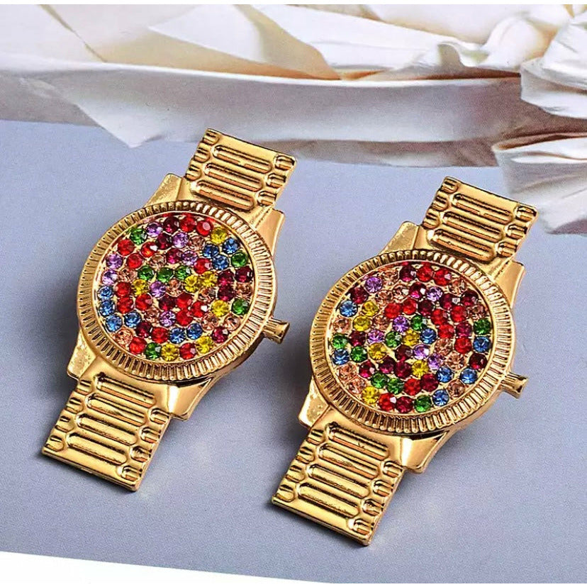 Watch Earrings