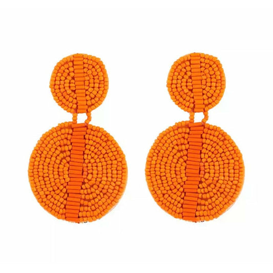 Orange Circles Earrings