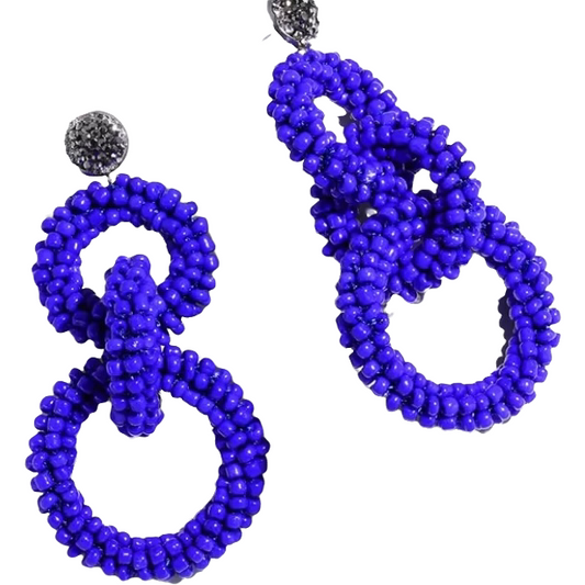 Beaded Circle Earrings