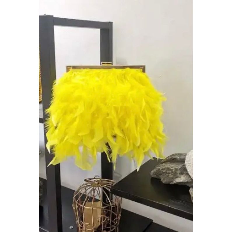 Yellow Feather Purse