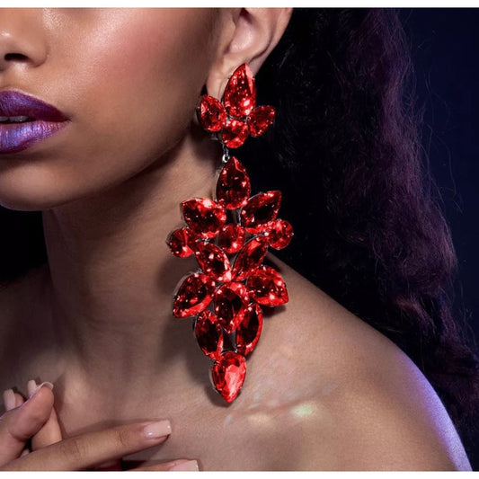 Red Crystal Earrings