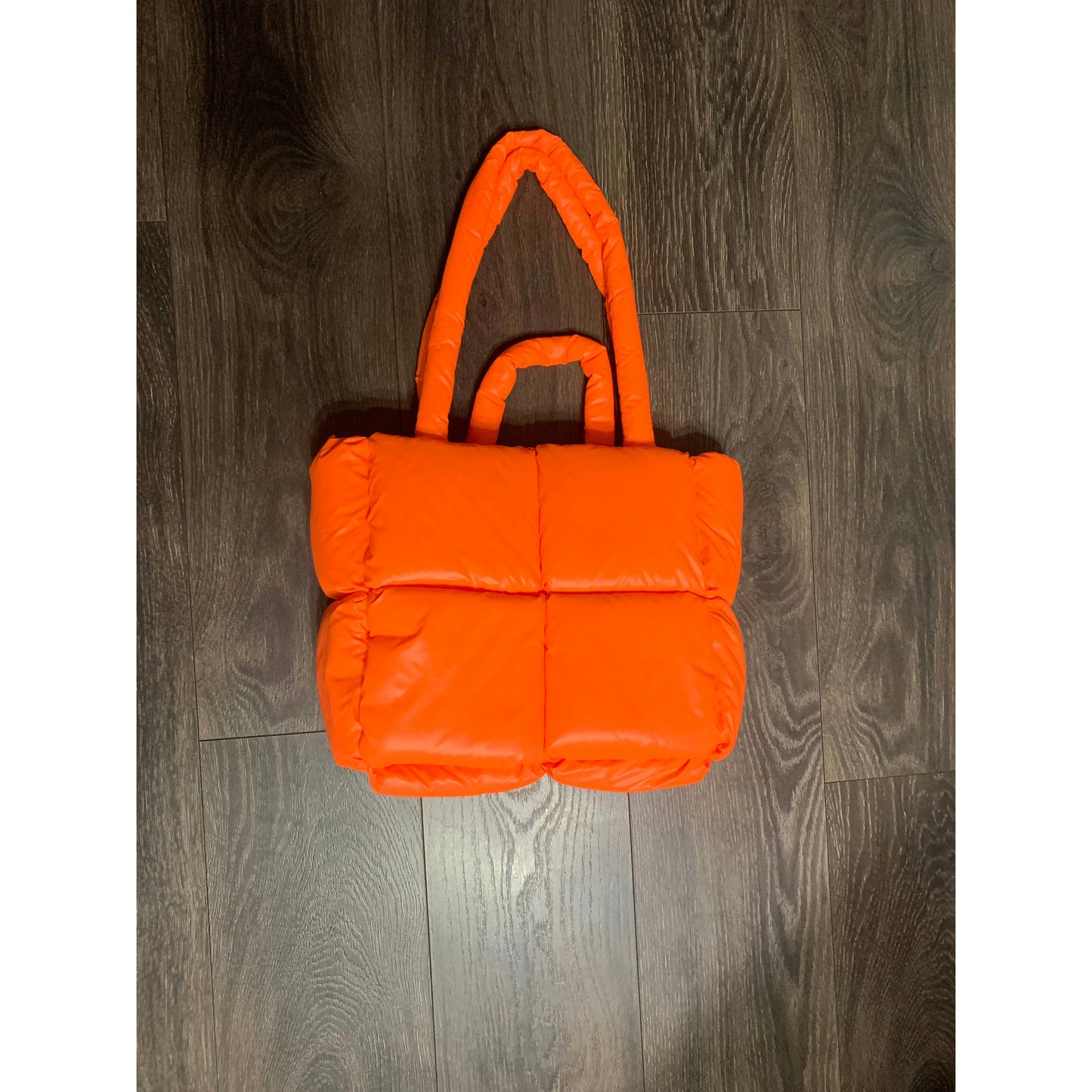 Orange Puffer Purse