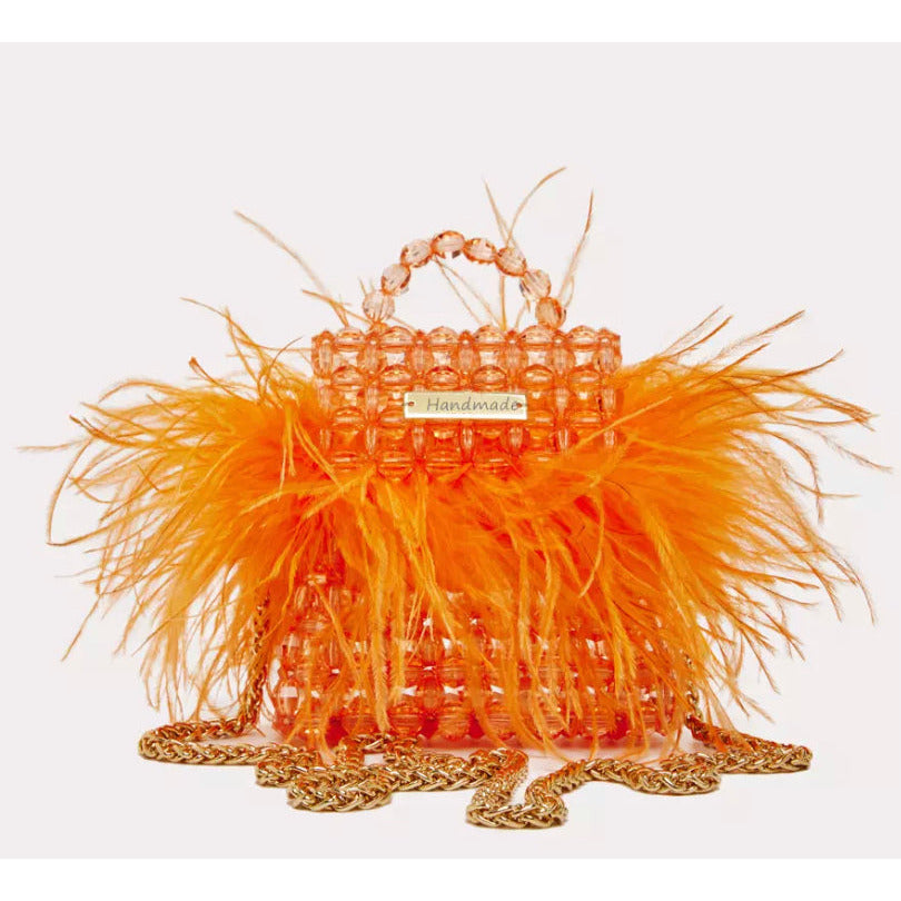 Beaded Ostrich purse