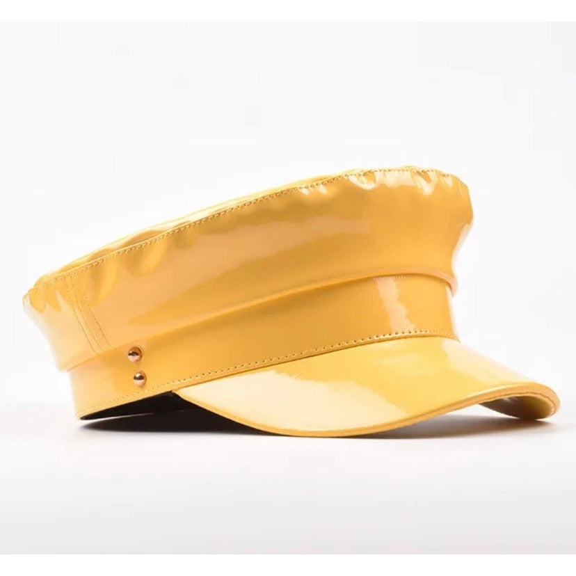 Pleather Captain Hat