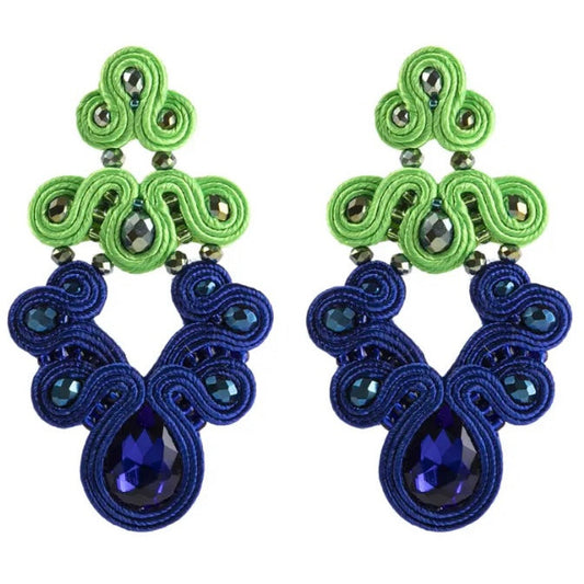 Green Blue Earrings